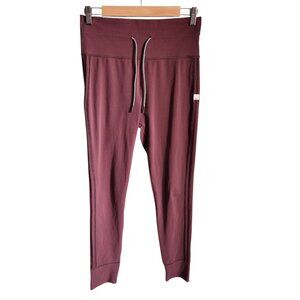 Vuori Pants Large Red Burgundy Women's Daily Leggings Side Stripe Lounge Yoga